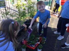 Outdoor learning in P1