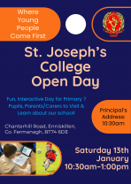 St Joseph\'s Open Day Primary 7 boys
