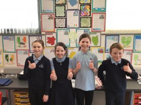 P7 enjoy Cummins bunscoil quiz 
