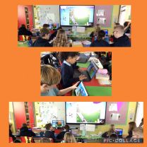 P6 enjoy online Halloween Art session