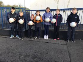 Thank you so much to Belnaleck GAC for our new footballs🏐🏐