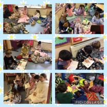 P3/4 snuggle up and read on World Book Day